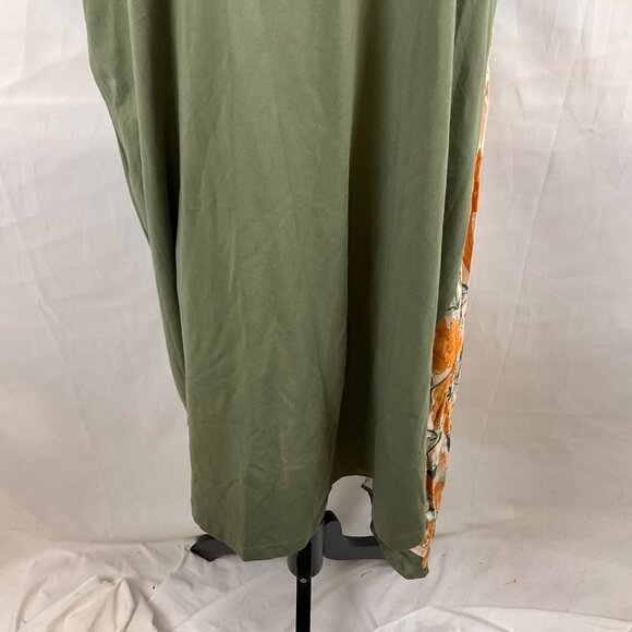Tiny for Saturday/Sunday T-Shirt Dress XL Green Contrast Handkerchief Trim - Picture 5 of 12